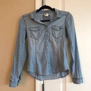 H&M denim shirt xs
